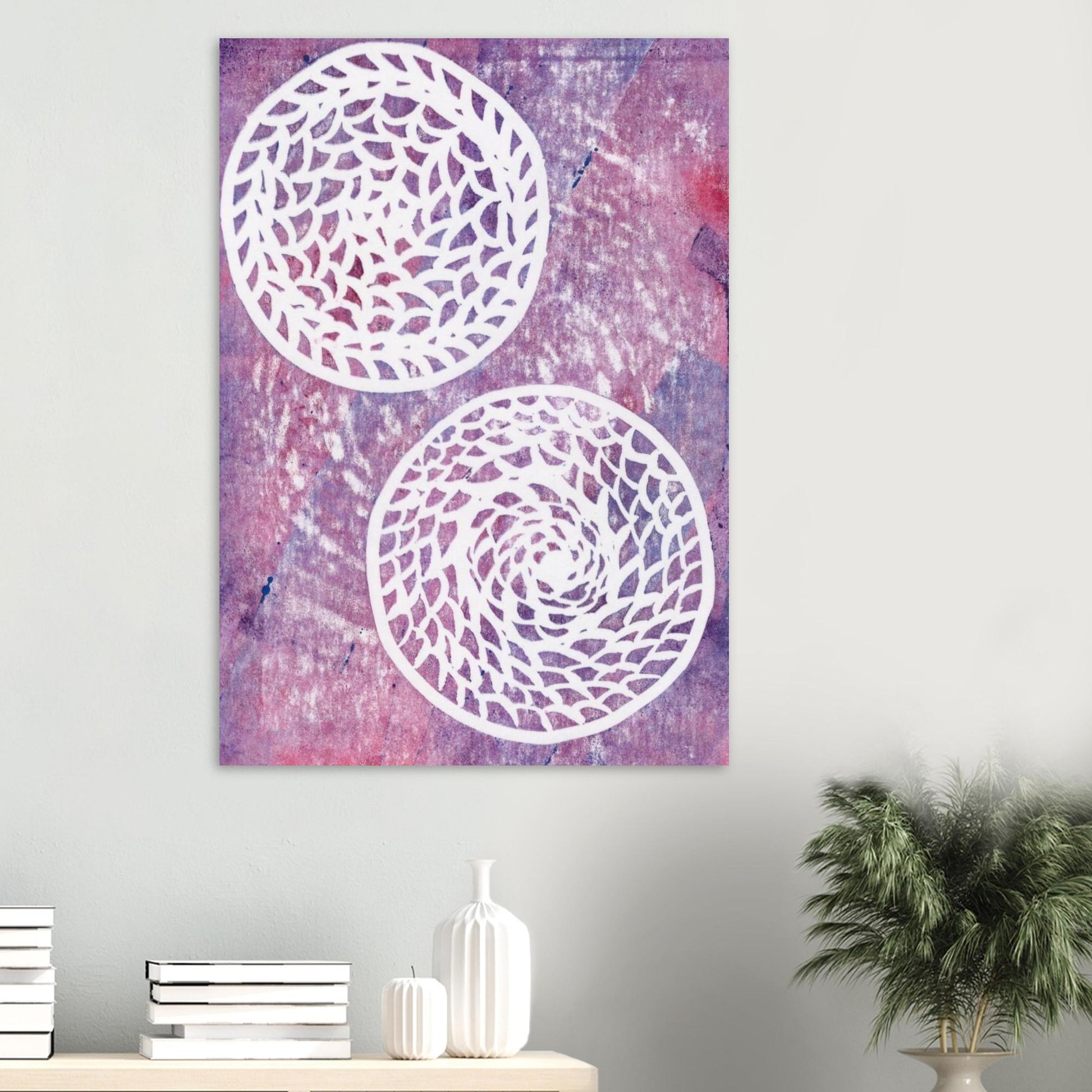 Faded Woven Circles Aluminum Print