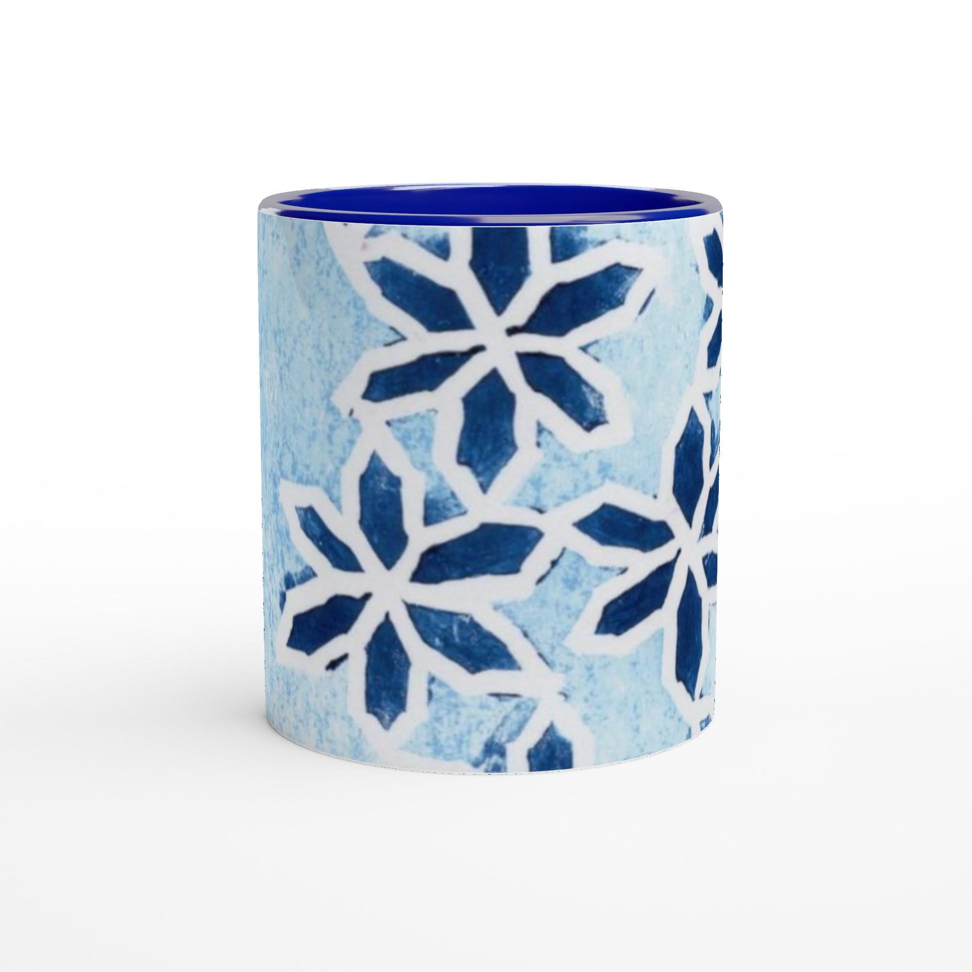 Blue Flowers on Ice 11oz Ceramic Mug