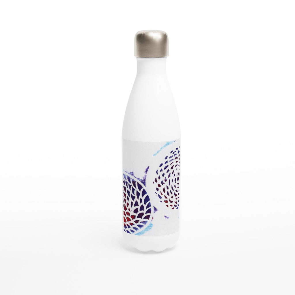 Multicolor Woven Circles White 17oz Stainless Steel Water Bottle