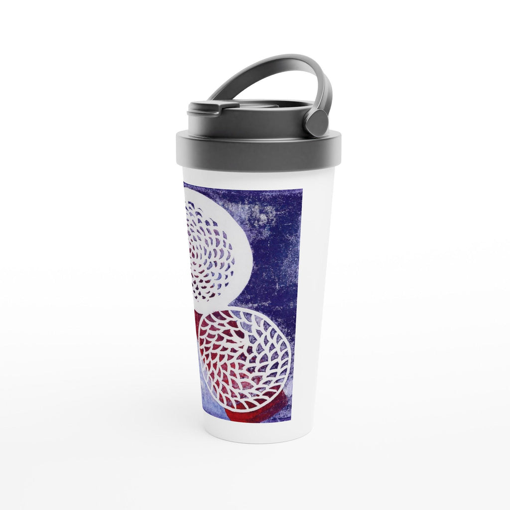 White 15oz Stainless Steel Travel Mug