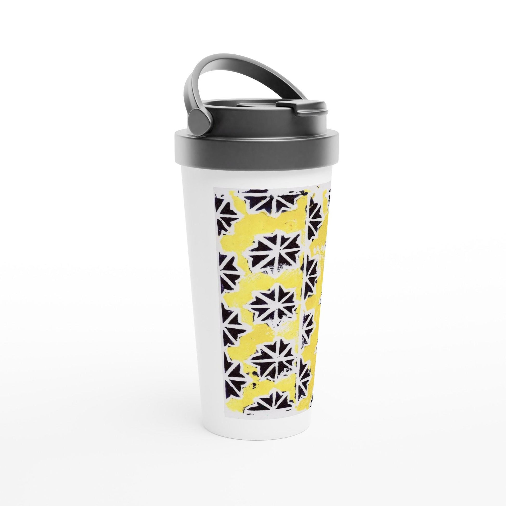 White 15oz Stainless Steel Travel Mug