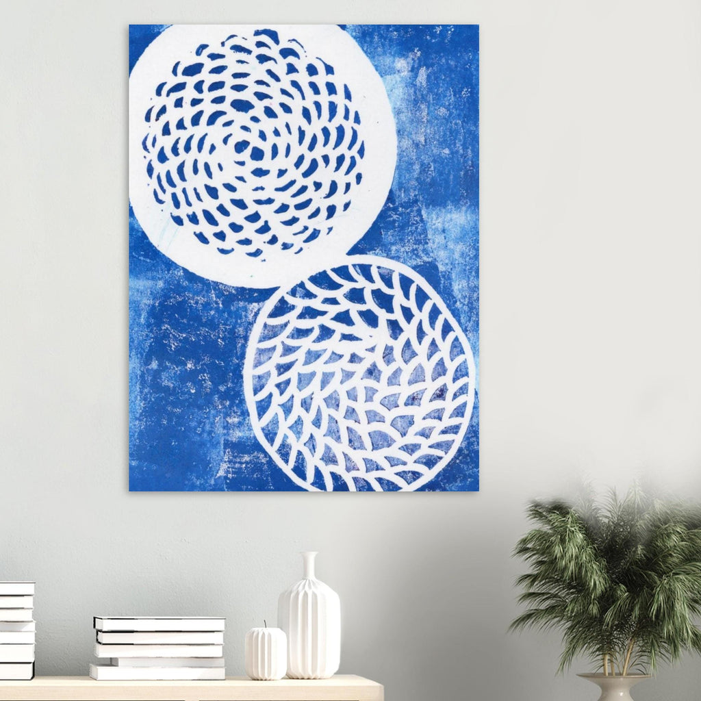 Woven Blue Circles Fine Art Poster