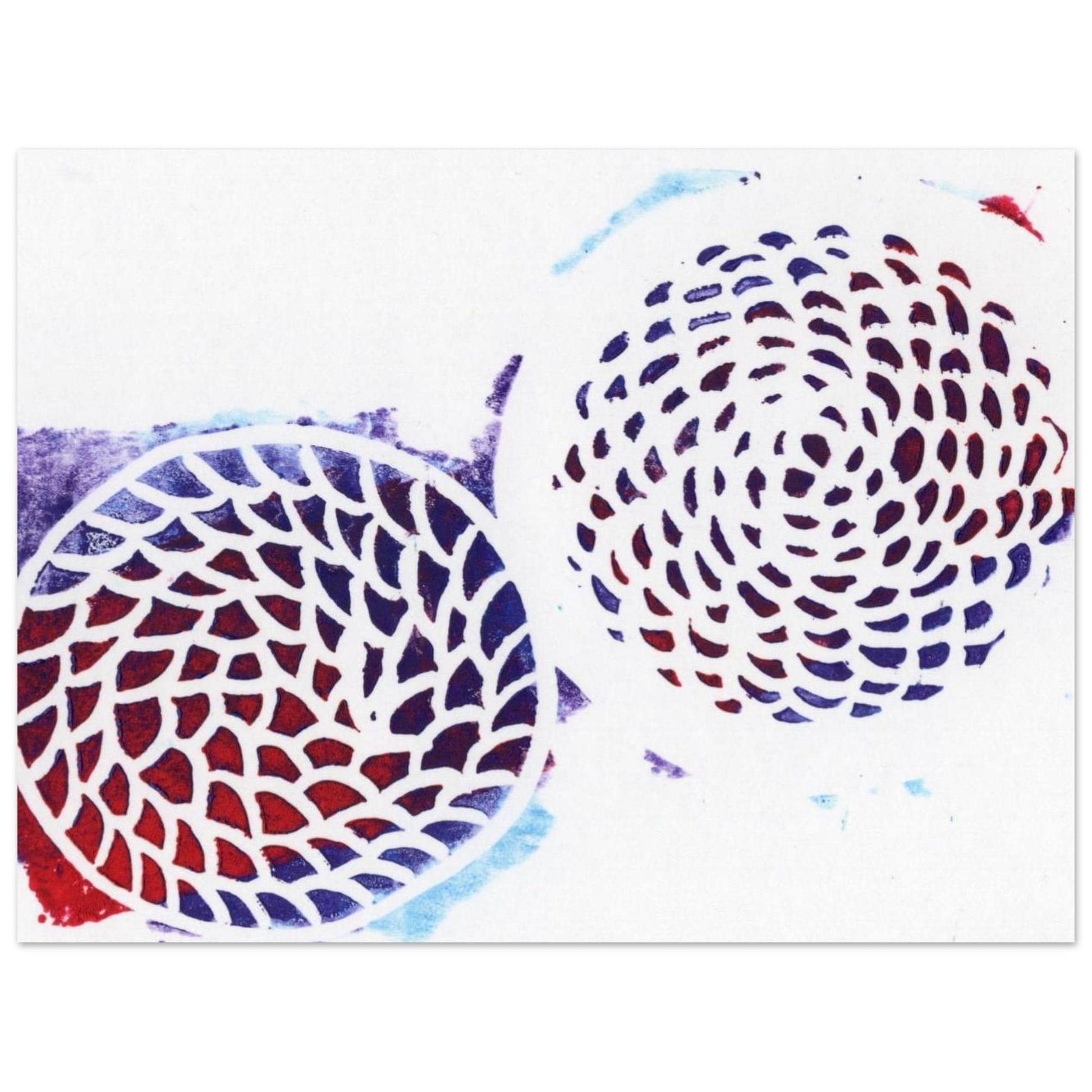Multicolor Woven Circles Fine Art Poster