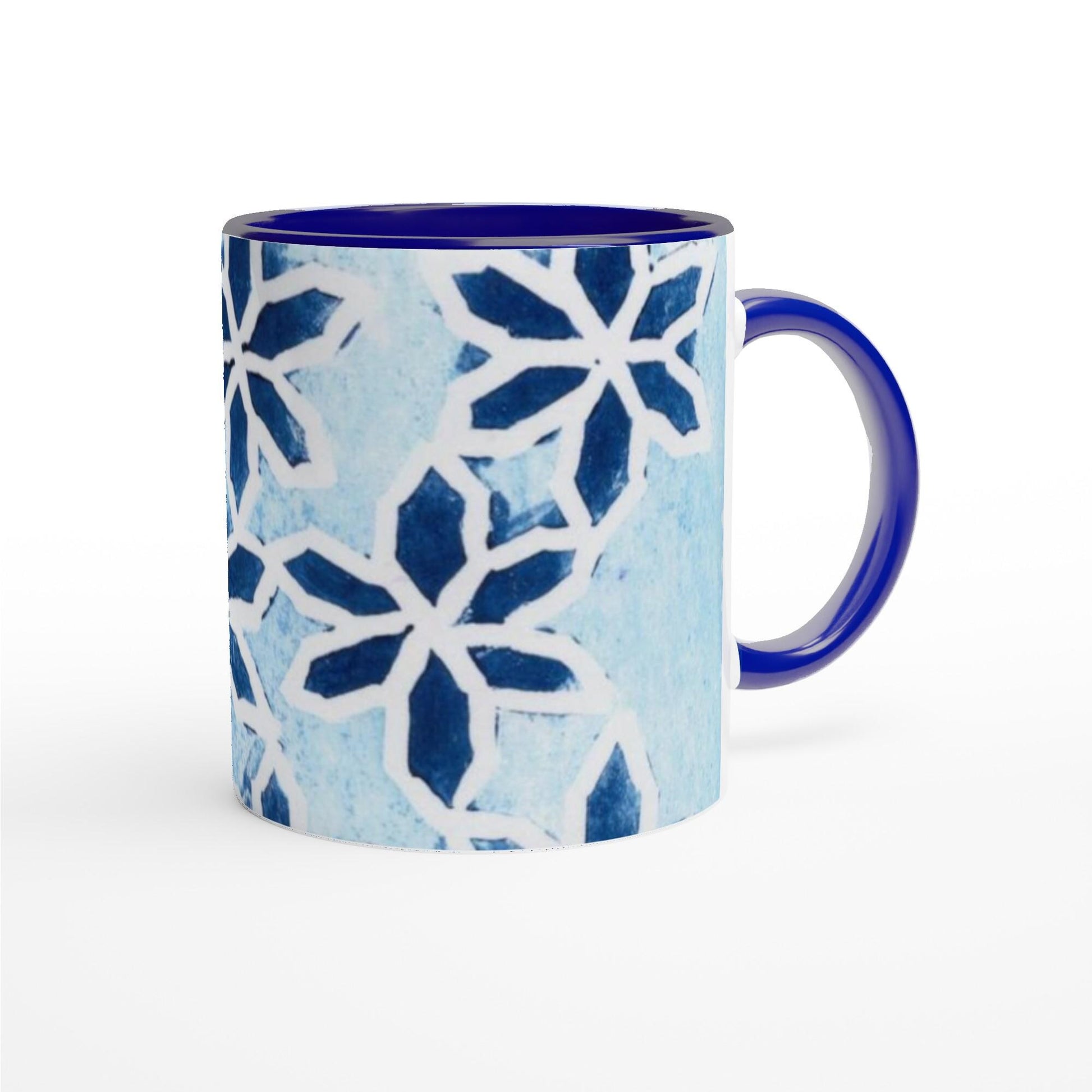 Blue Flowers on Ice 11oz Ceramic Mug