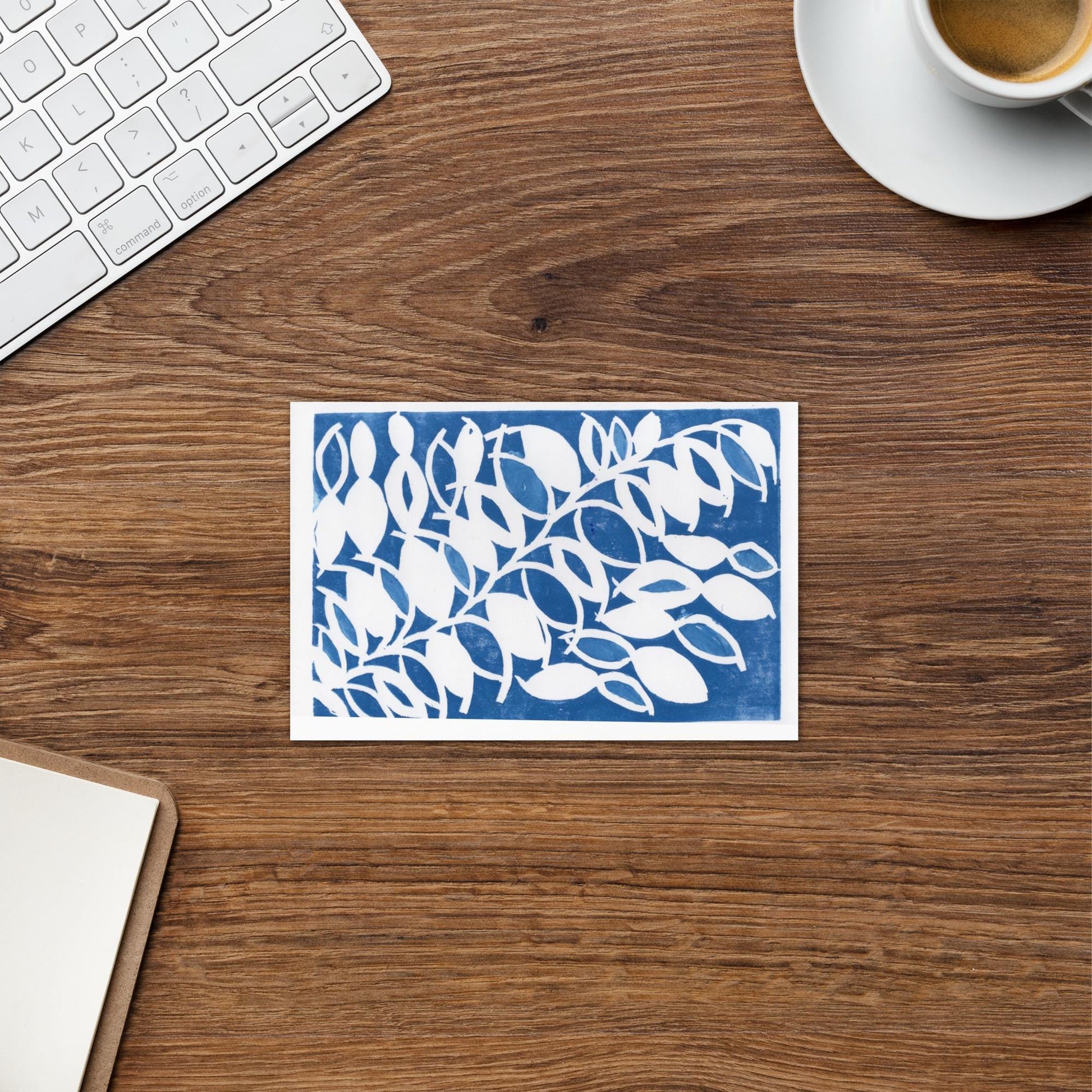 Blue vines Greeting card