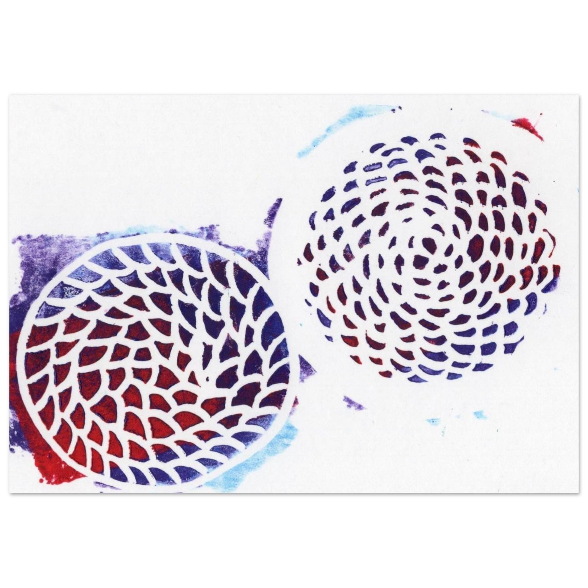 Multicolor Woven Circles Aluminum Print (Imperial)