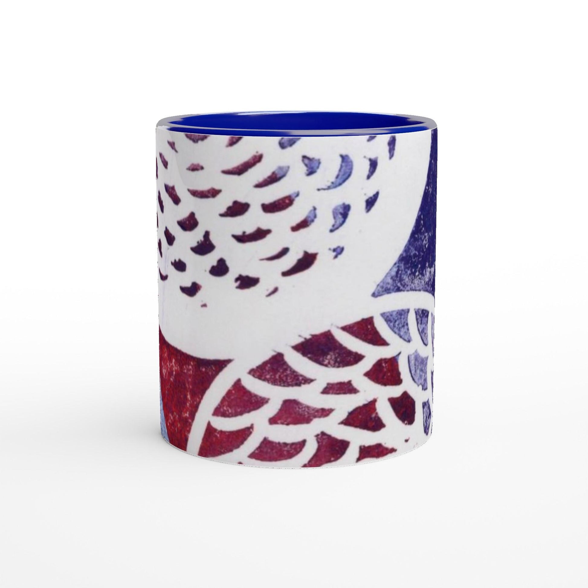 White 11oz Ceramic Mug with Color Inside