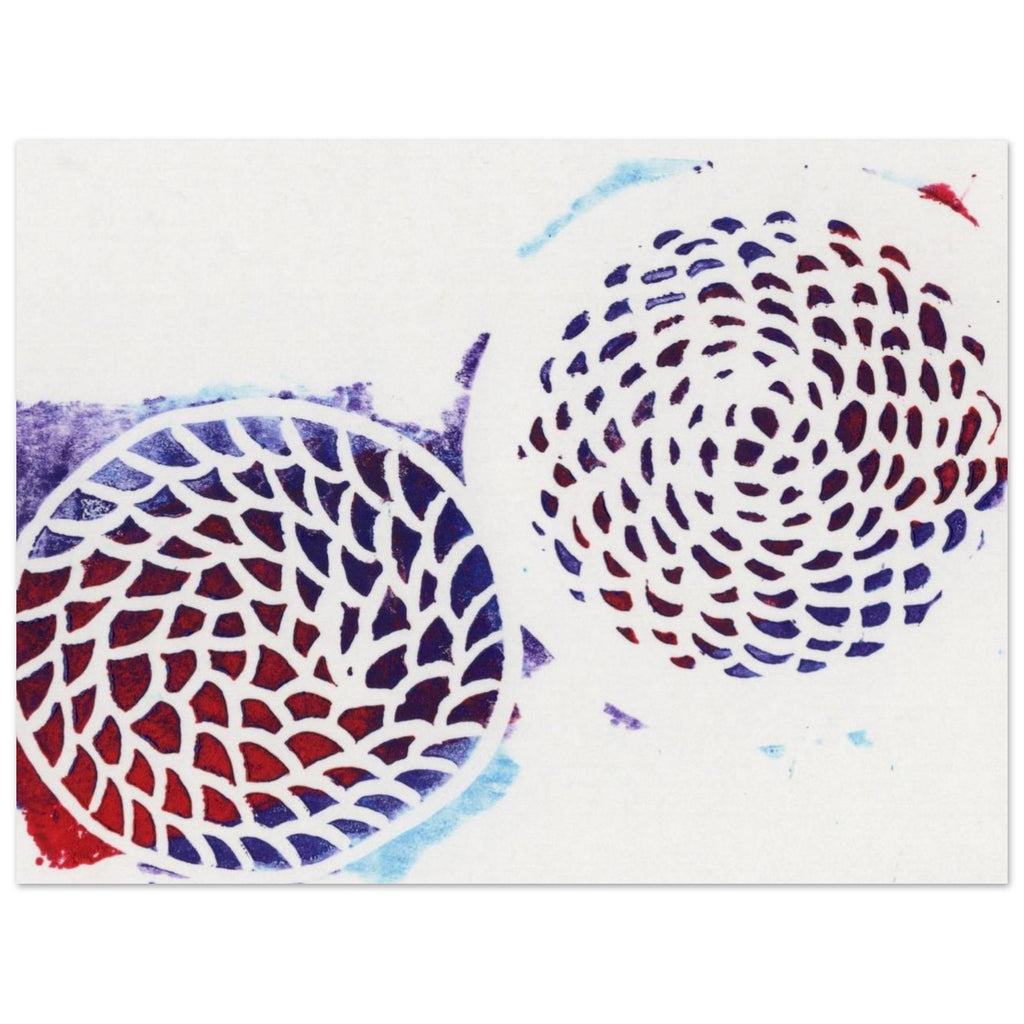 Multicolor Woven Circles Museum-Quality Matte Paper Poster (Imperial)