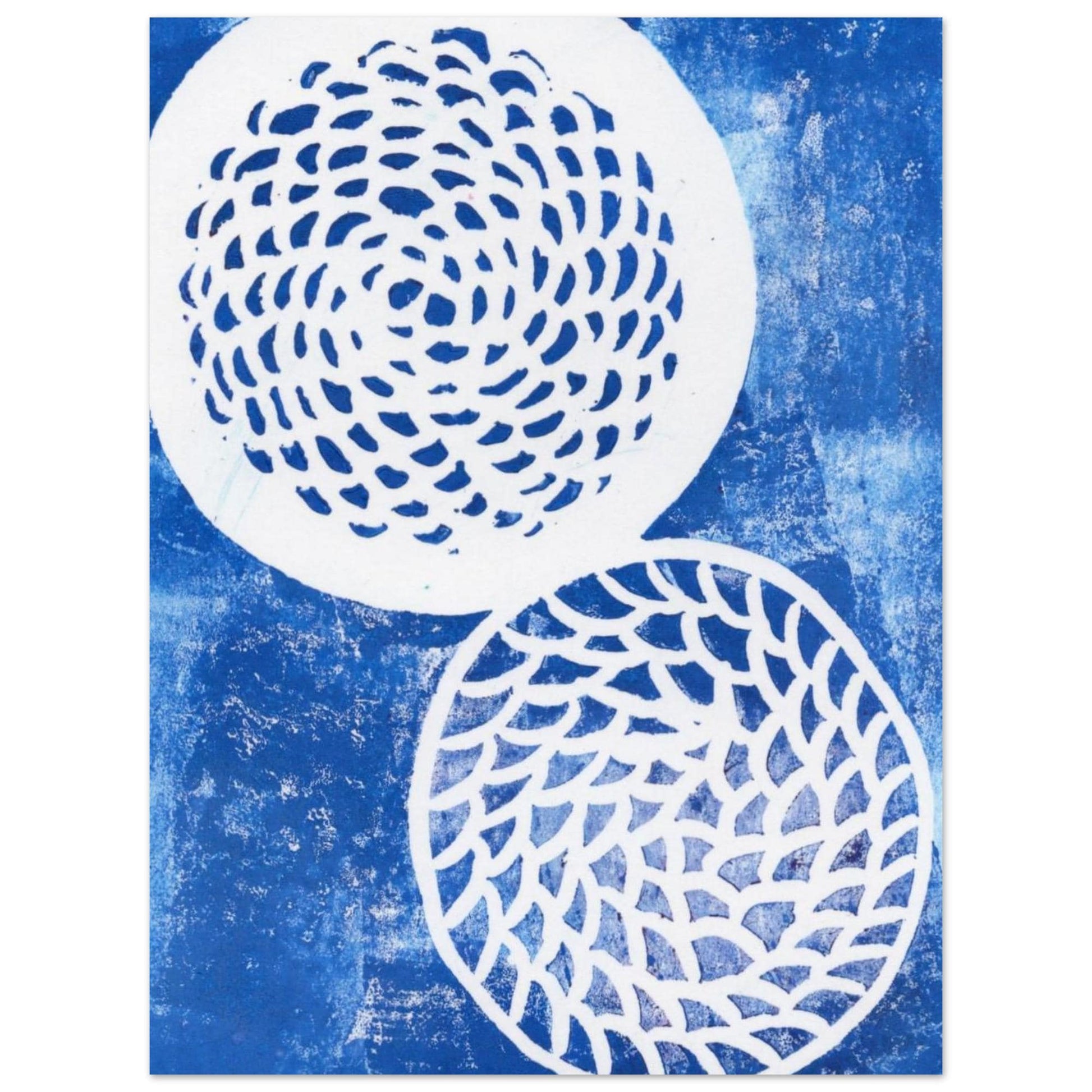 Woven Blue Circle Premium Matte Paper Poster