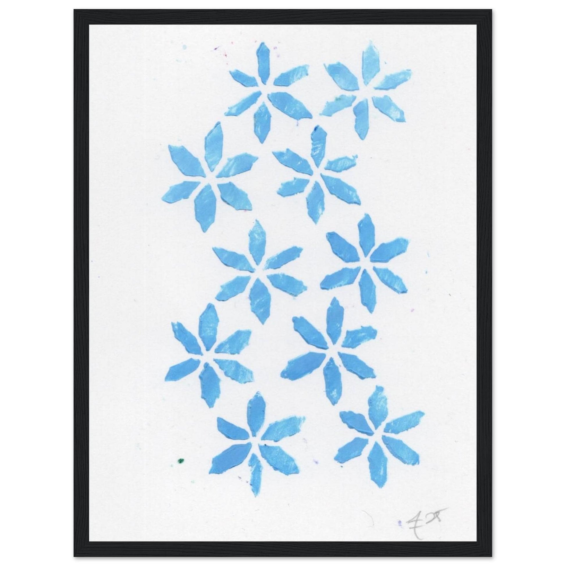 Ice Flower Premium Matte Paper Wooden Framed Poster