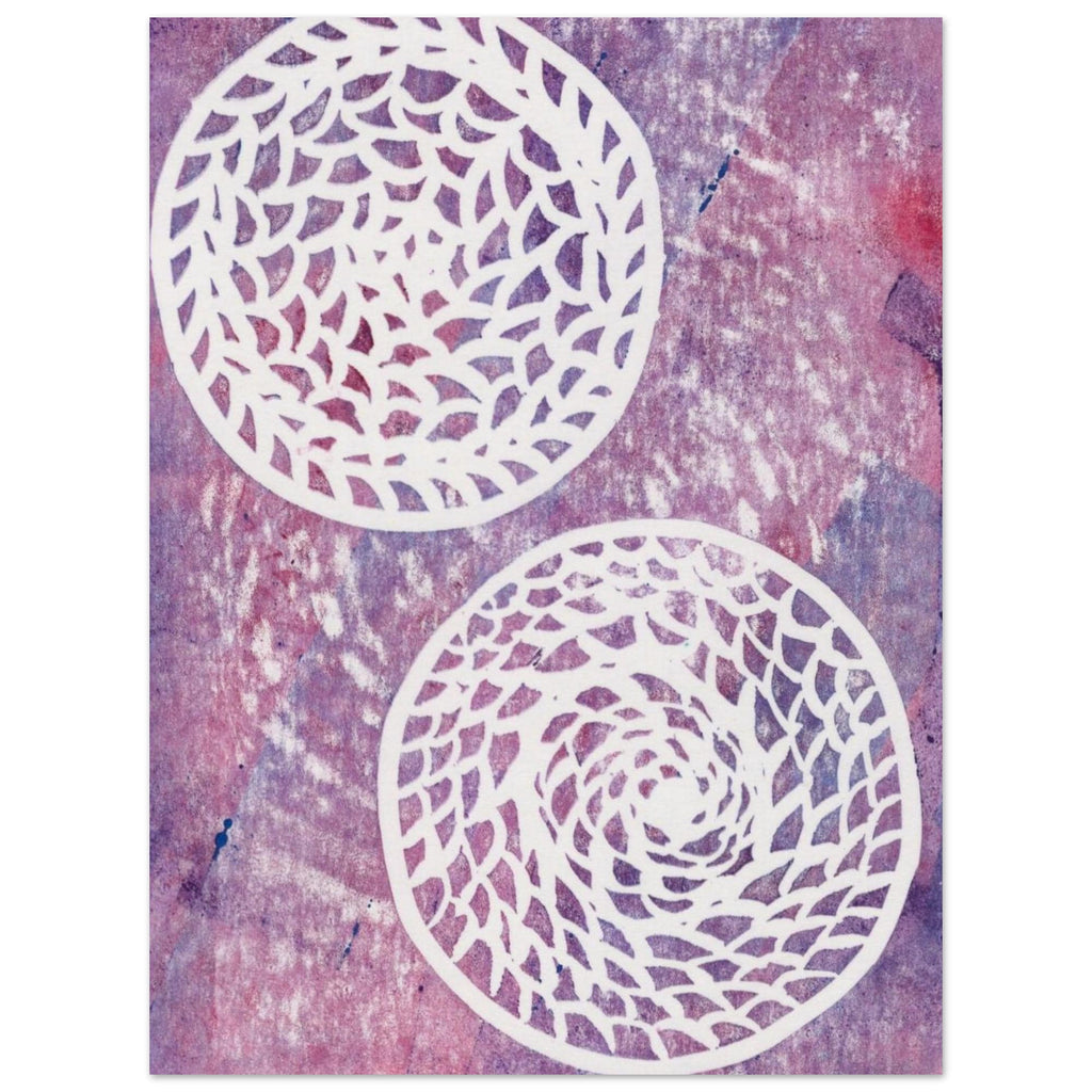 Faded Woven Circles Museum-Quality Matte Paper Poster