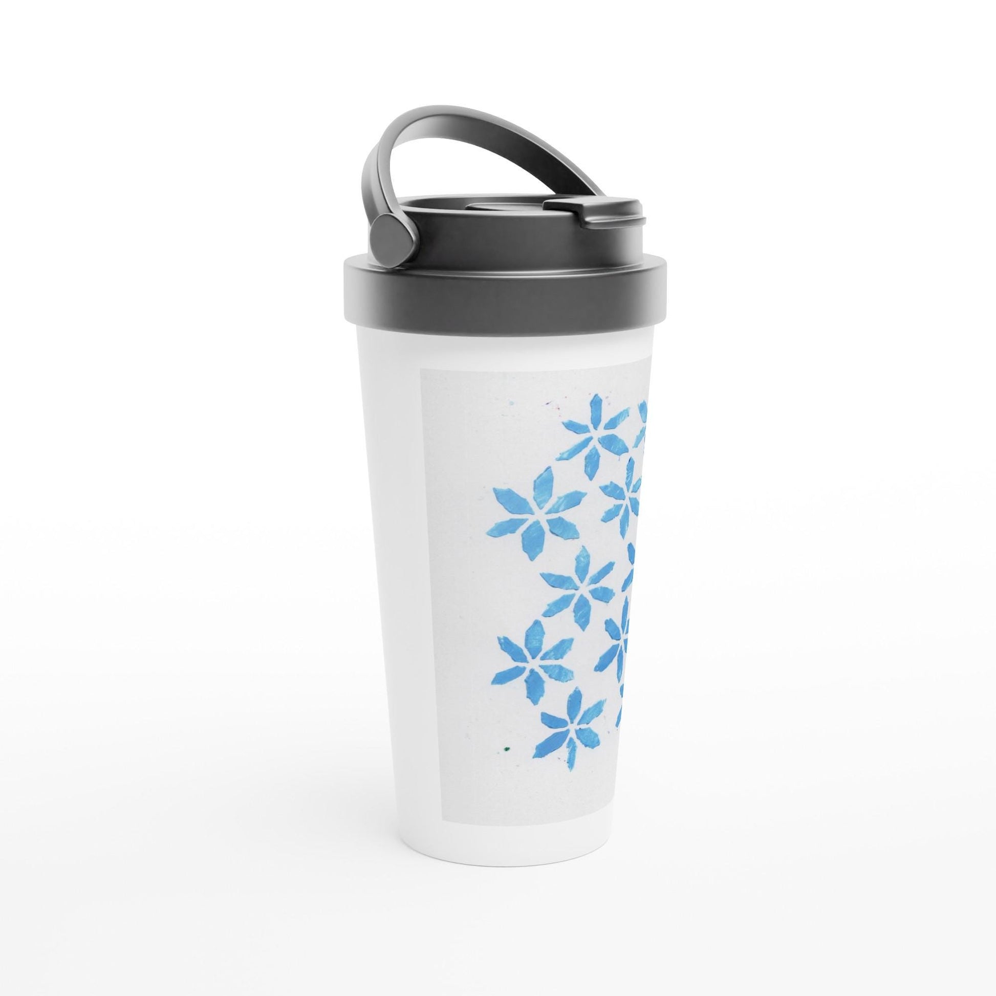 White 15oz Stainless Steel Travel Mug