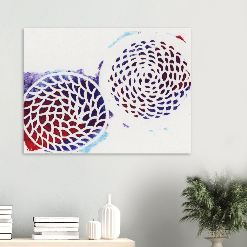 Multicolor Woven Circles Museum-Quality Matte Paper Poster (Imperial)