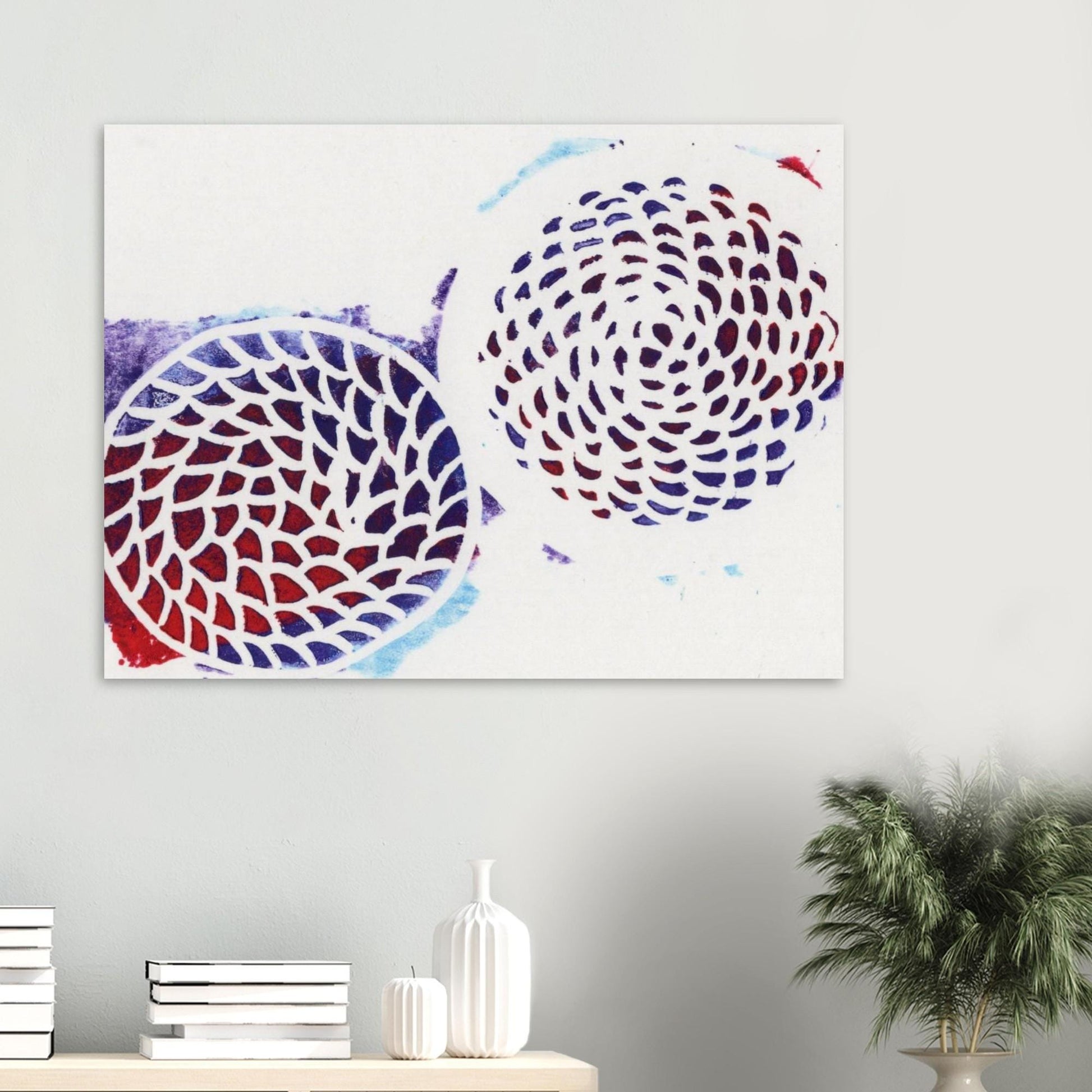 Multicolor Woven Circles Museum-Quality Matte Paper Poster (Imperial)