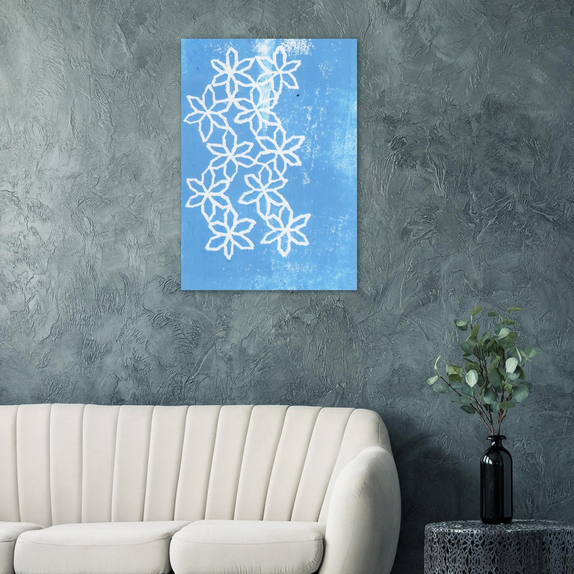 Flowers on Ice Aluminum Print