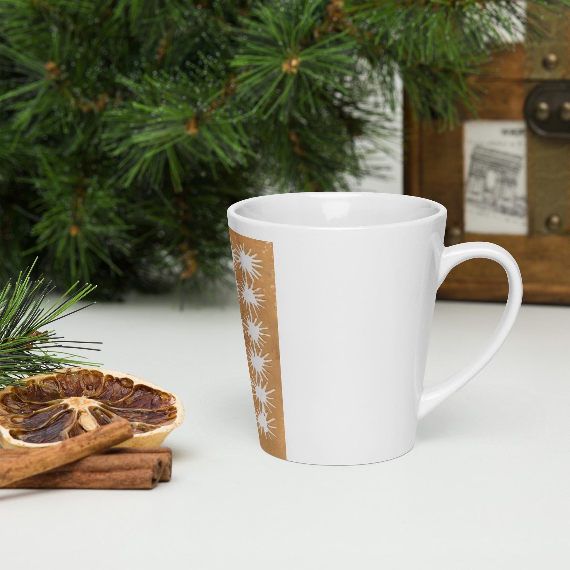 Yellow Royal Stars Latte mug