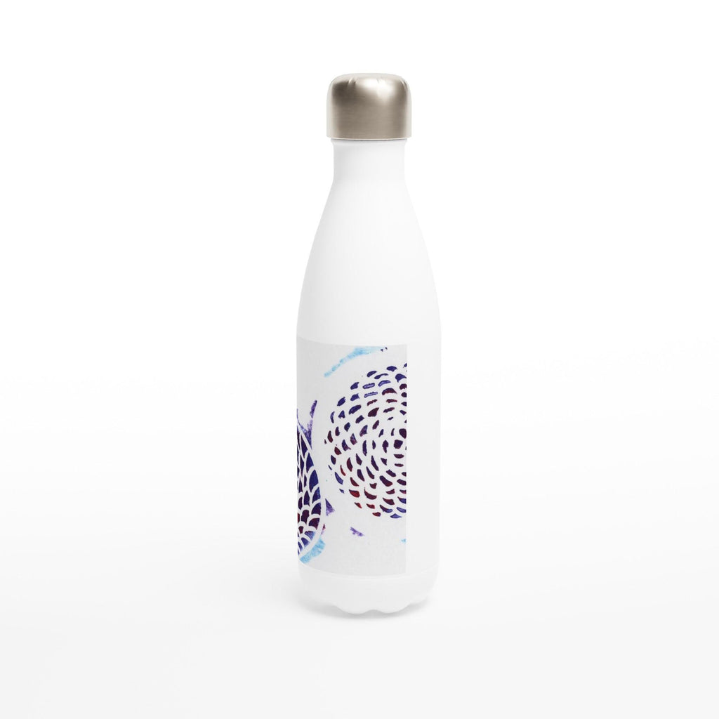 Multicolor Woven Circles White 17oz Stainless Steel Water Bottle