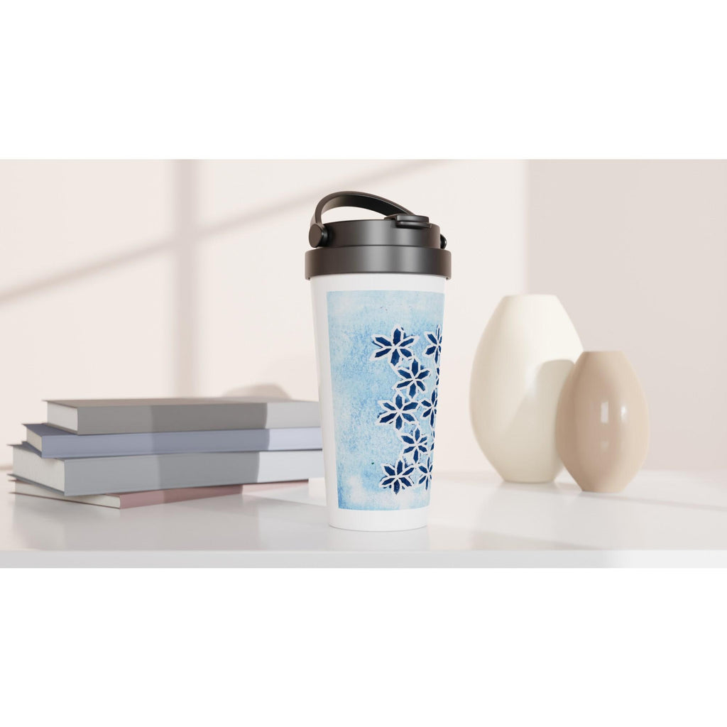 White 15oz Stainless Steel Travel Mug