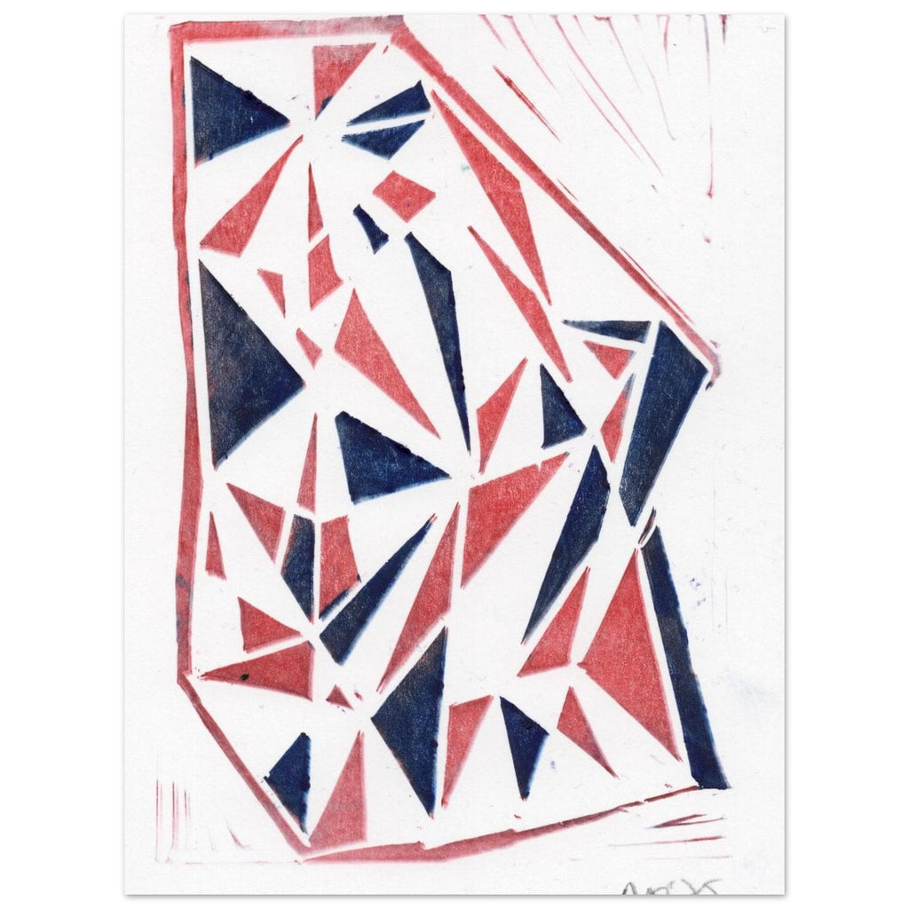Red and Blue Flying Triangles