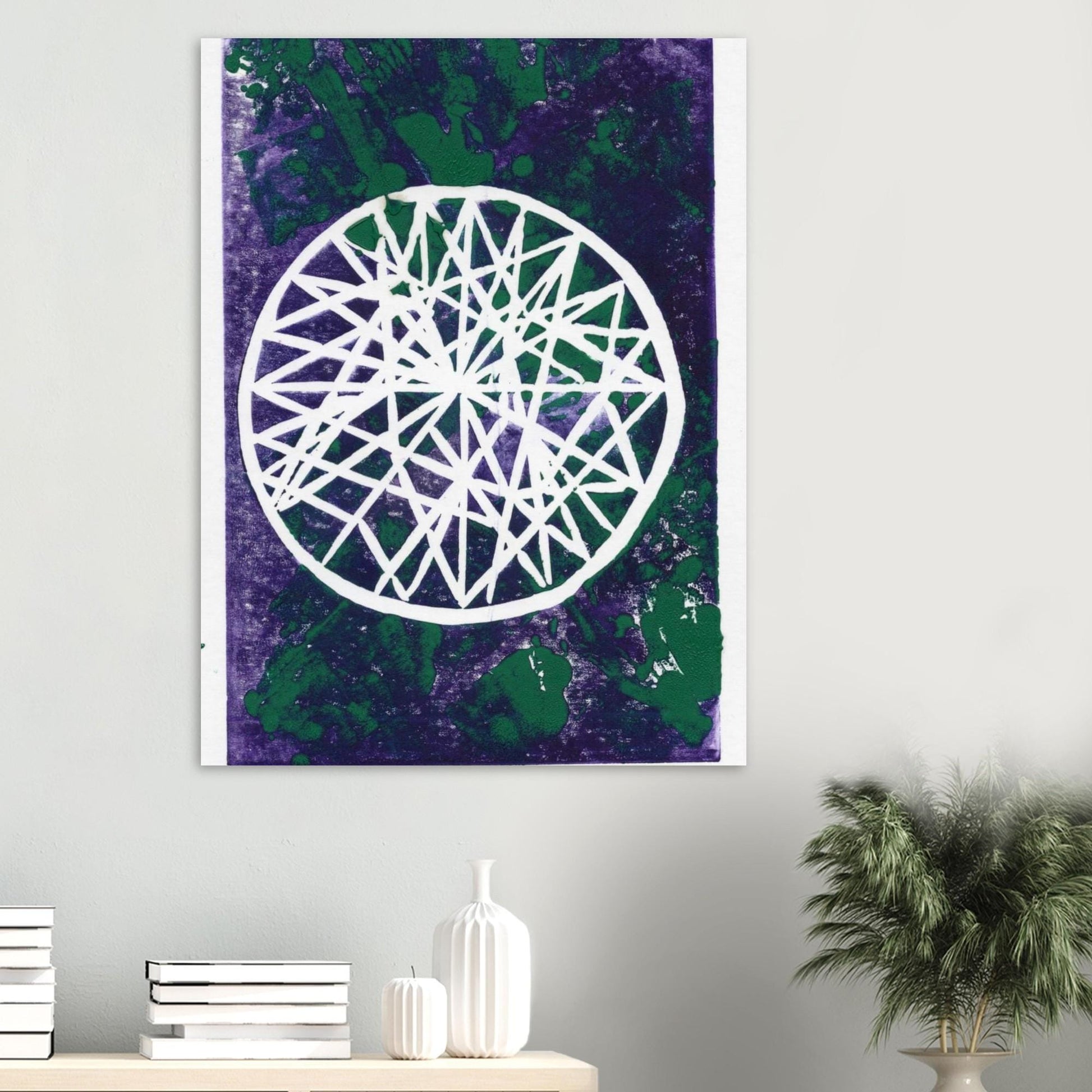 Geometric Worlds Purple and Green