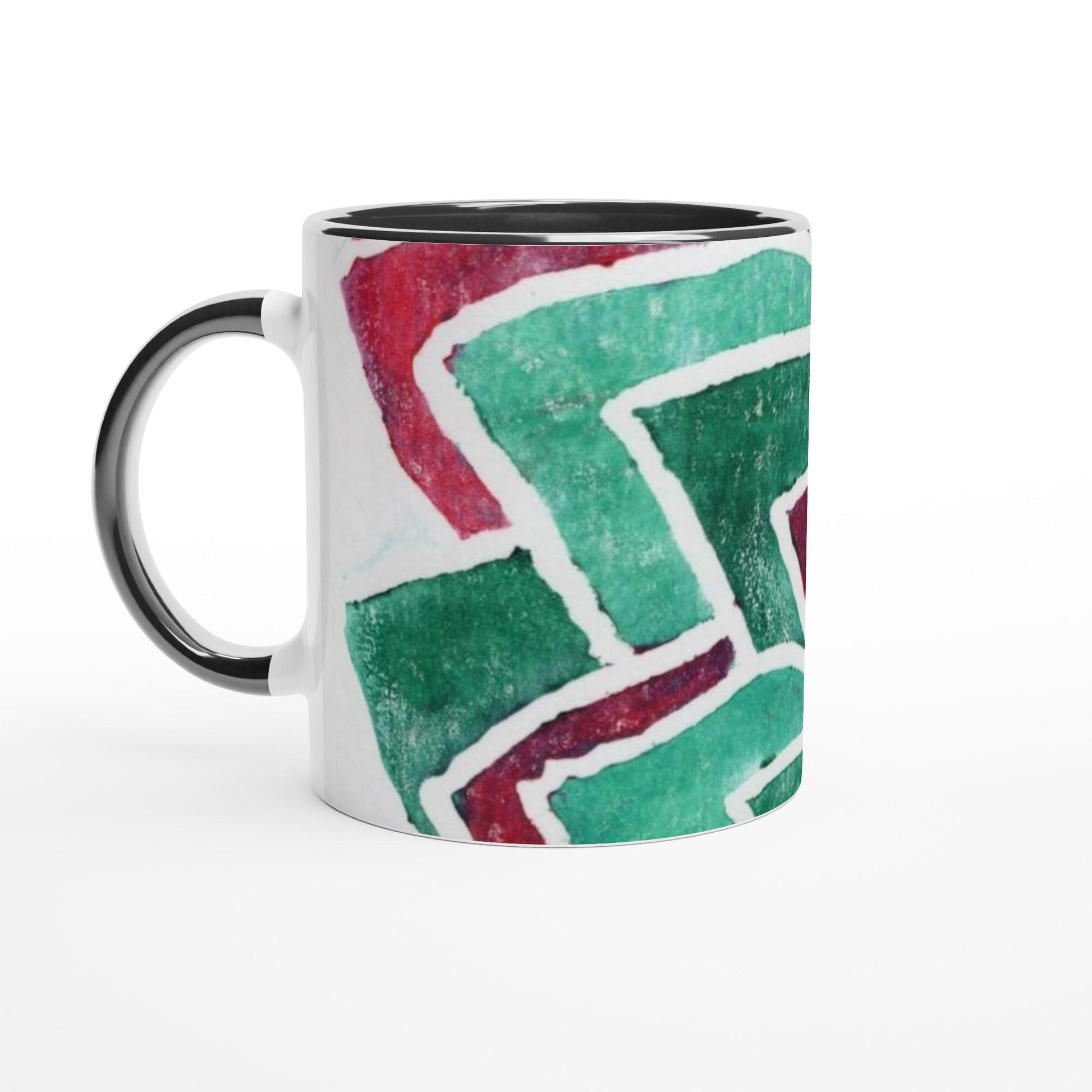 White 11oz Ceramic Mug with Color Inside