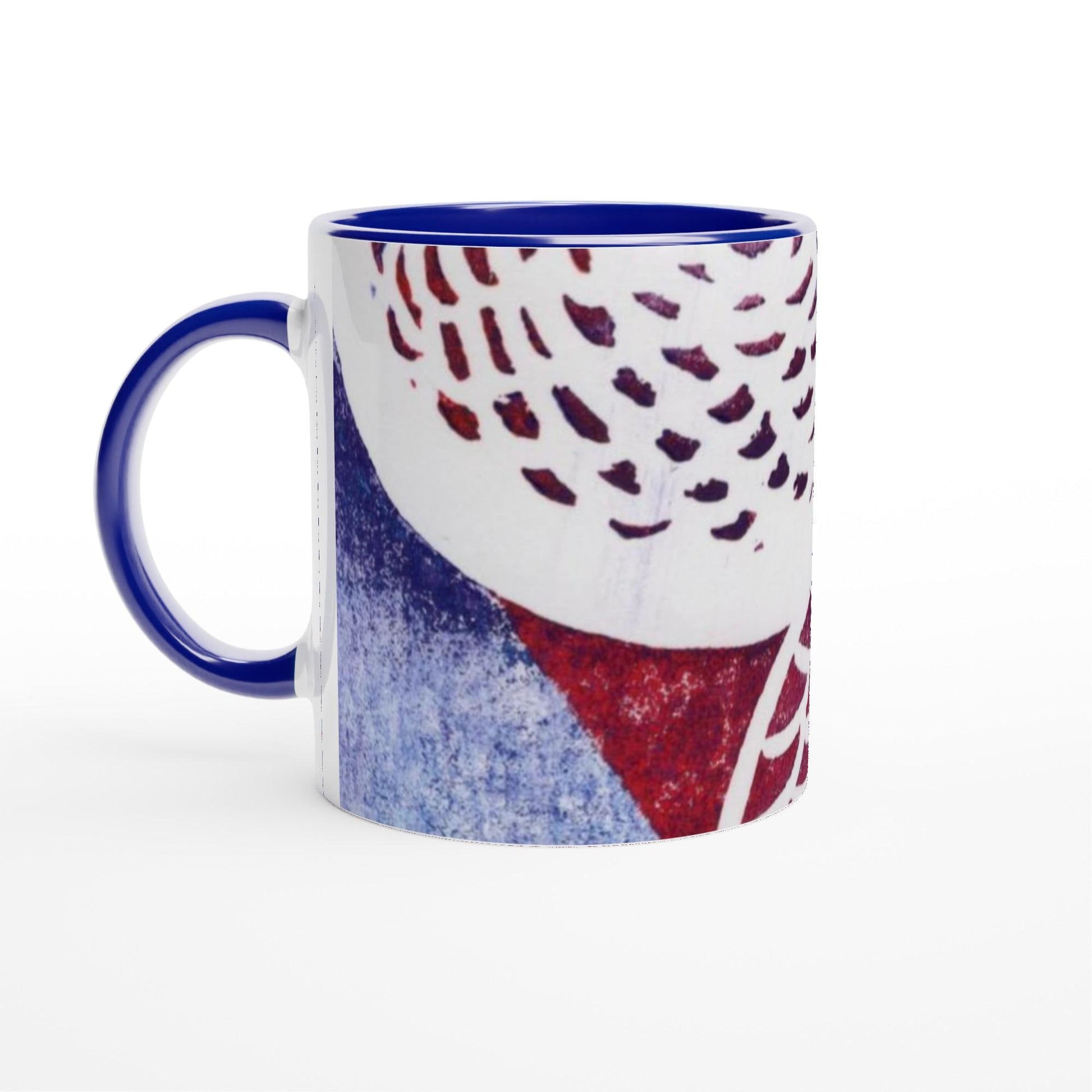 White 11oz Ceramic Mug with Color Inside