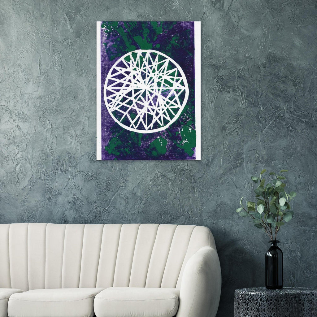 Geometric Worlds Purple and Green