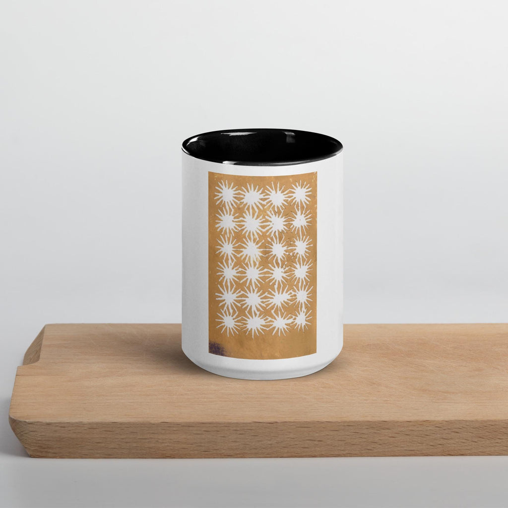 Yellow Royal Stars Mug with Color Inside