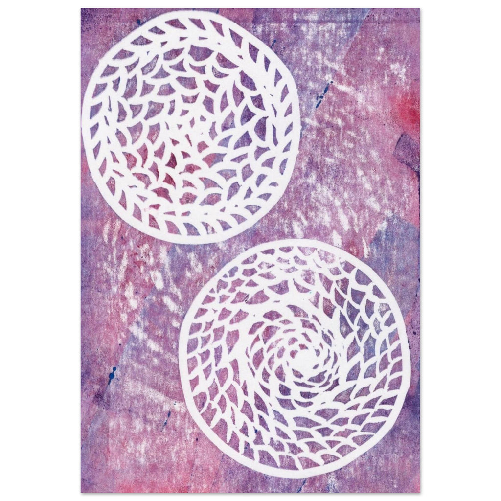Faded Woven Circles Aluminum Print