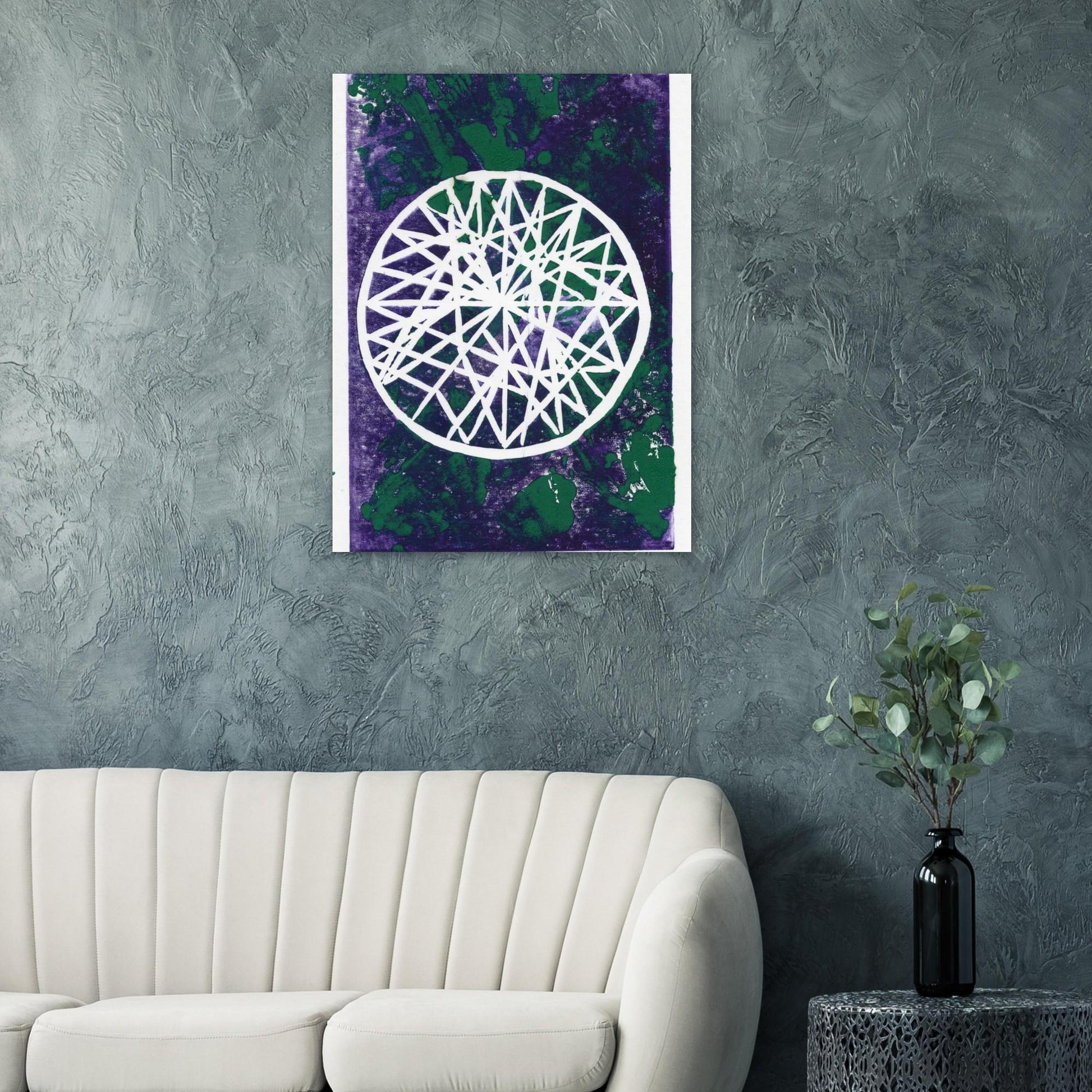 Geometric Worlds Purple and Green