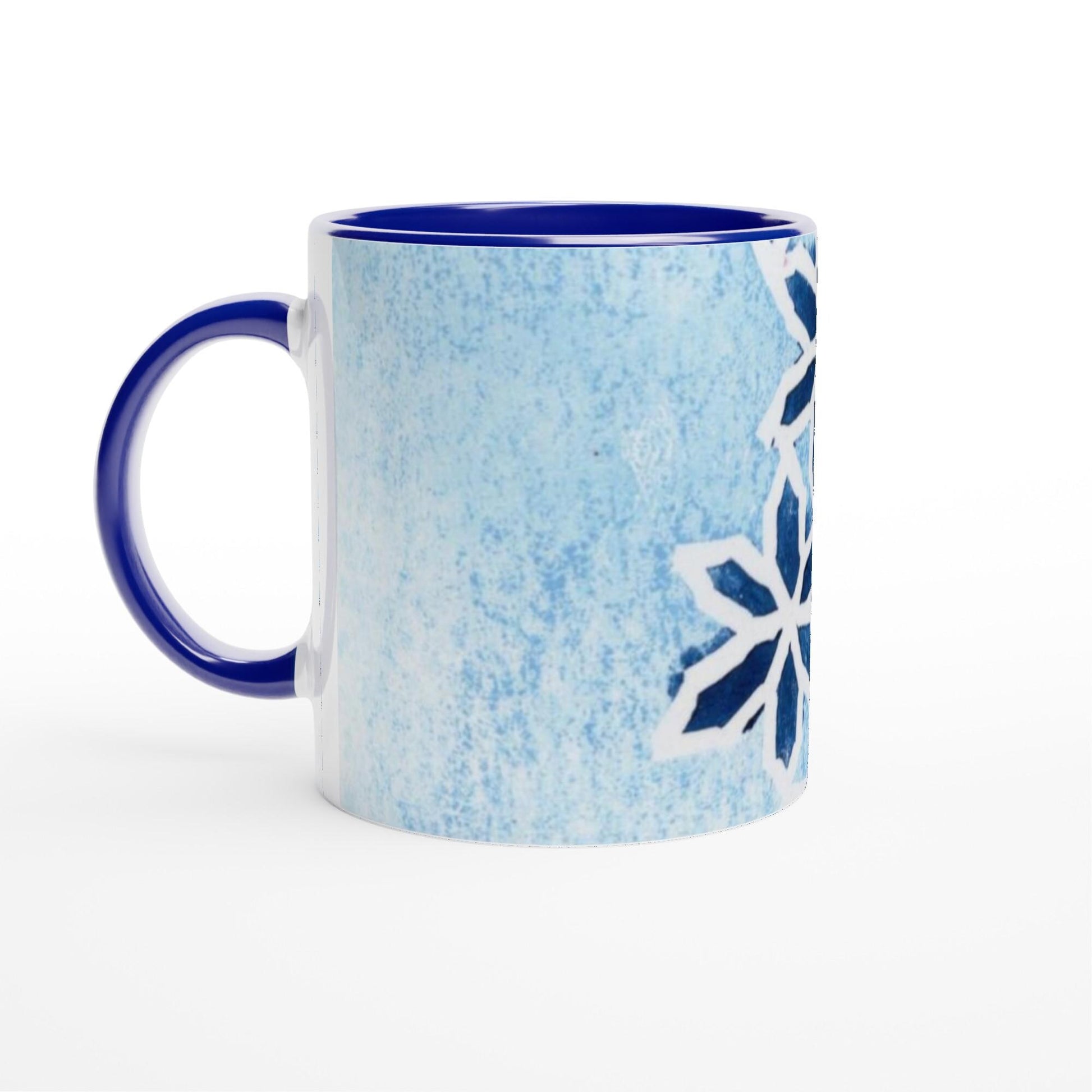 Blue Flowers on Ice 11oz Ceramic Mug