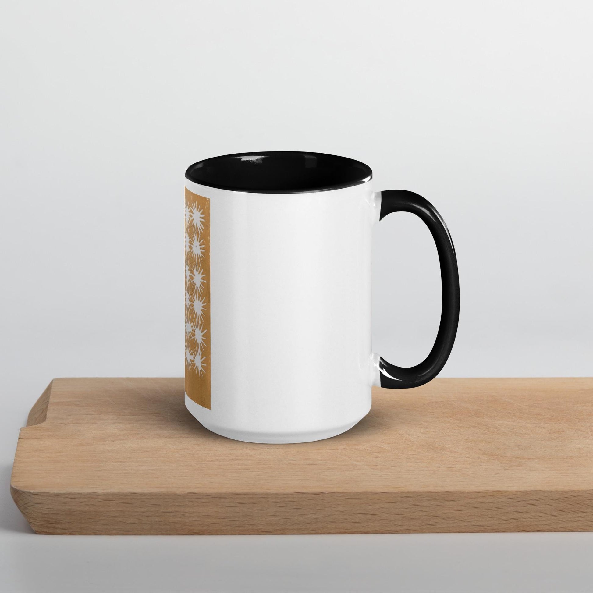 Yellow Royal Stars Mug with Color Inside