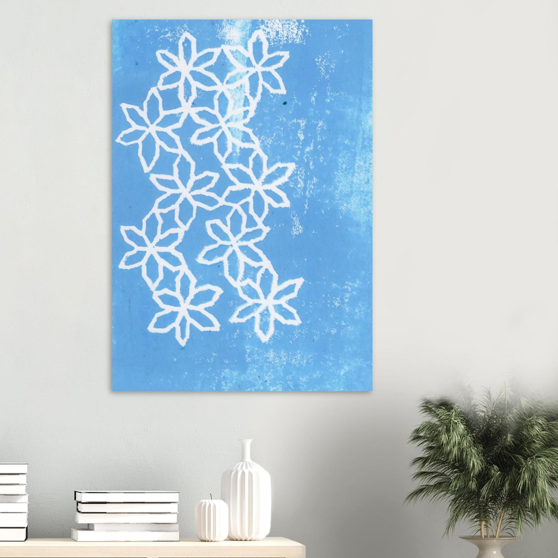 Flowers on Ice Aluminum Print