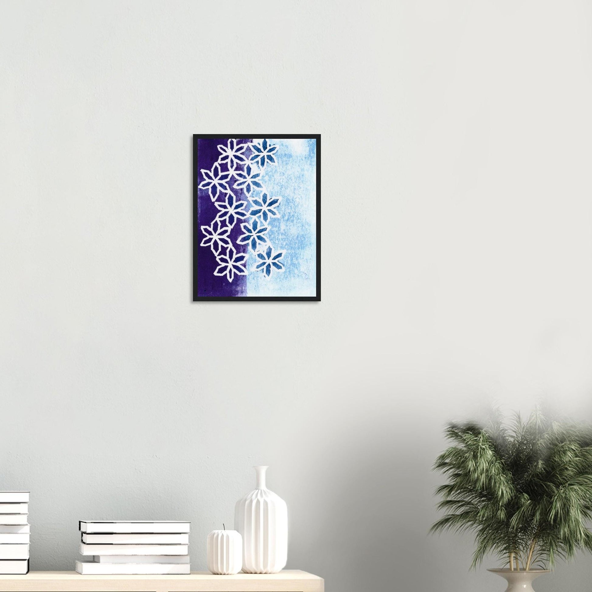 Flower Motion Premium Matte Paper Wooden Framed Poster