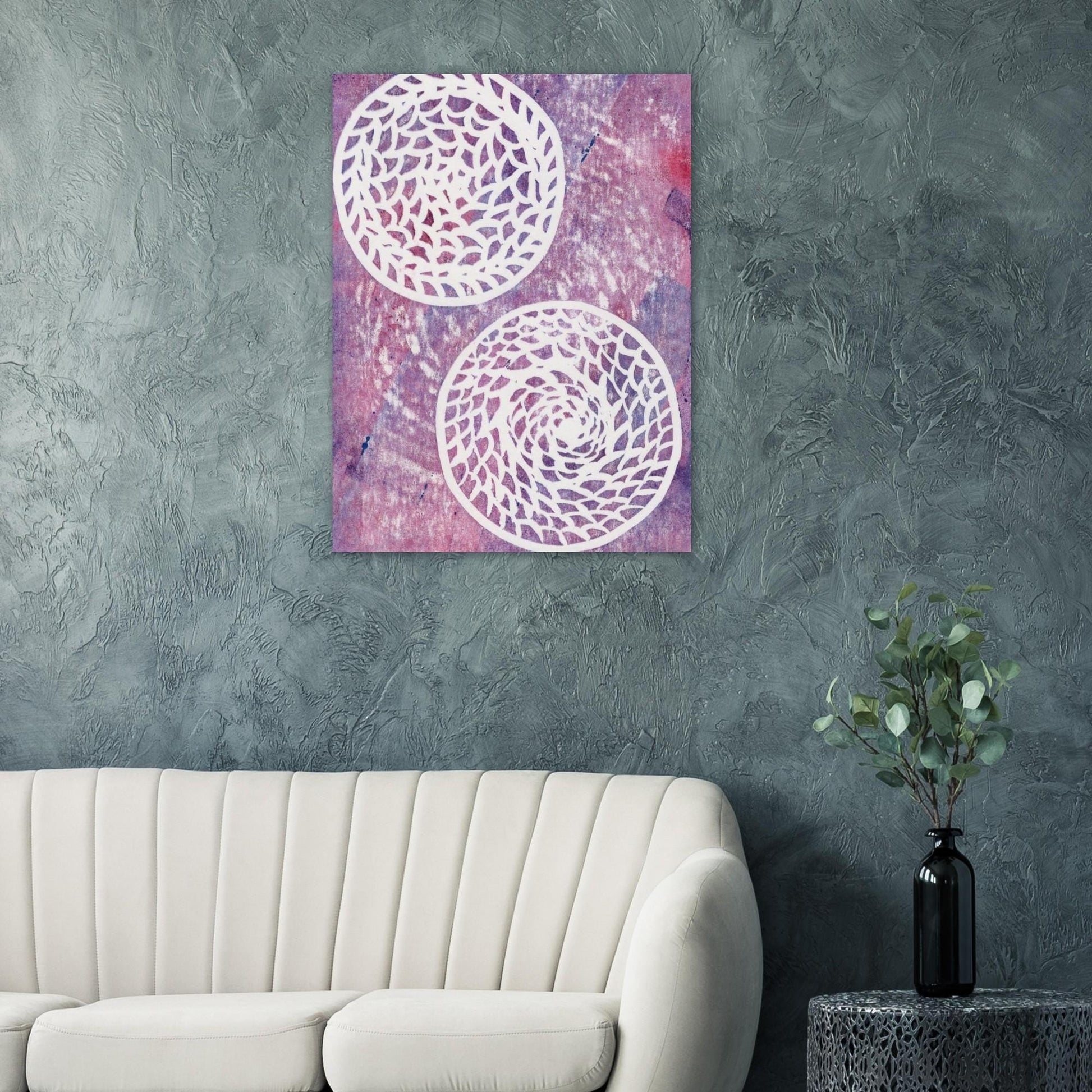 Faded Woven Circles Museum-Quality Matte Paper Poster
