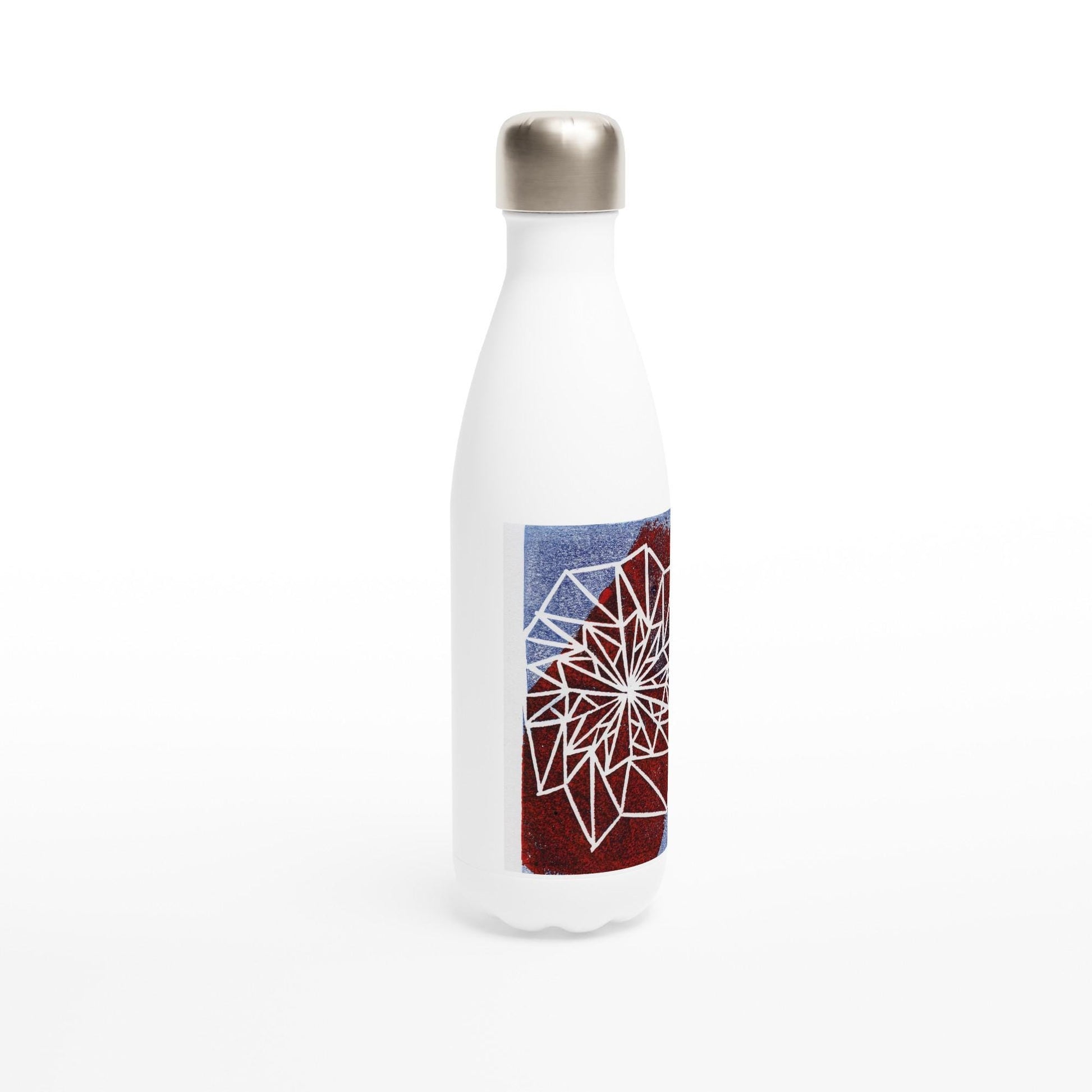 White 17oz Stainless Steel Water Bottle