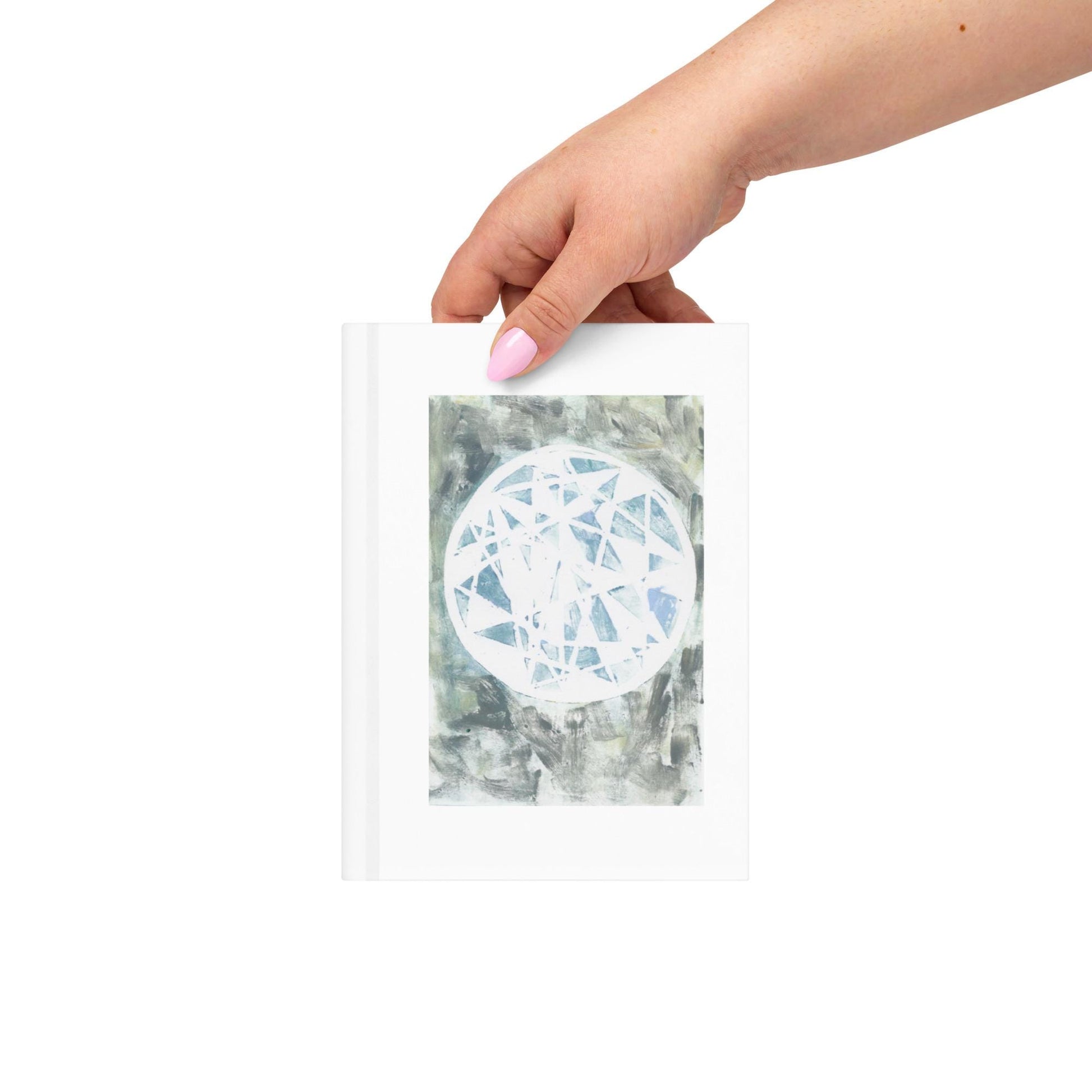 Grey Geometric Worlds Hardcover journal matte