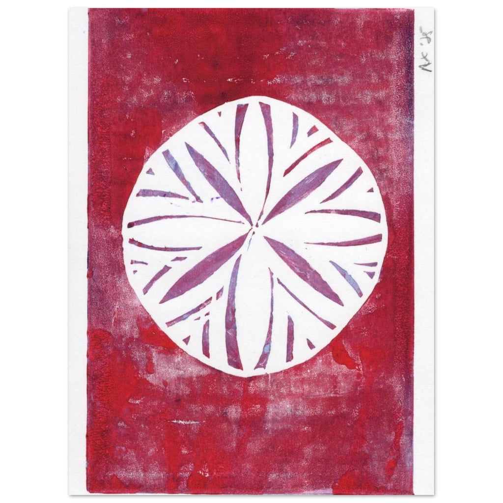Oval Red Medallion