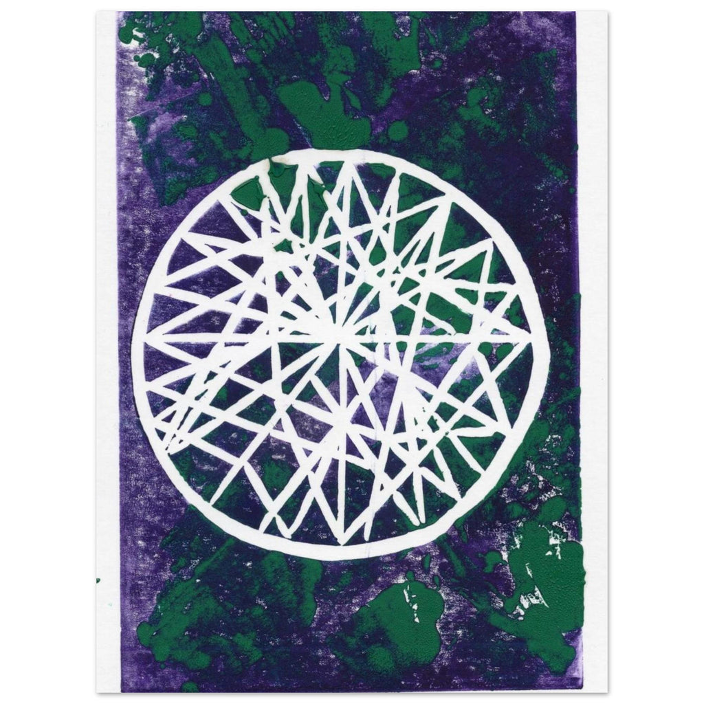 Geometric Worlds Purple and Green