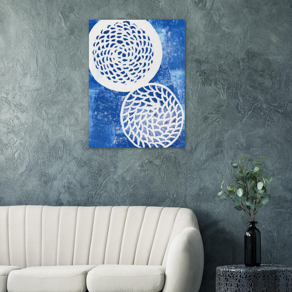 Woven Blue Circle Museum-Quality Matte Paper Poster