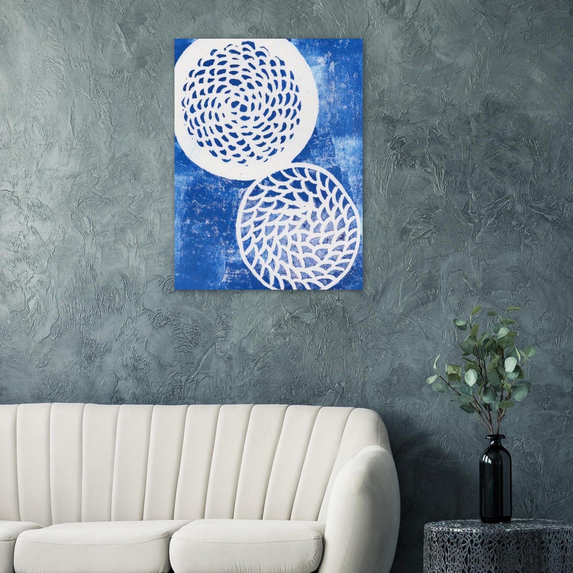 Woven Blue Circle Museum-Quality Matte Paper Poster
