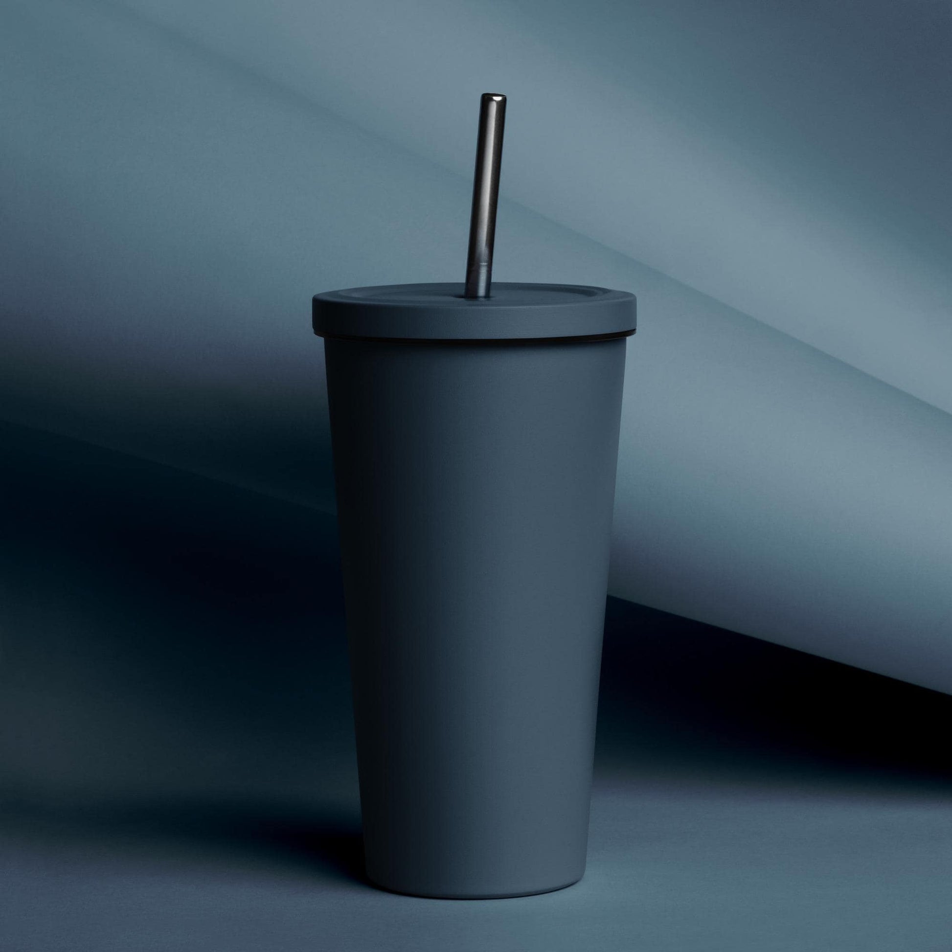 Yellow Royal Stars nsulated tumbler with a straw