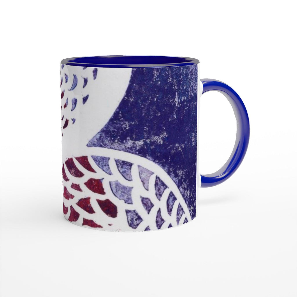 White 11oz Ceramic Mug with Color Inside