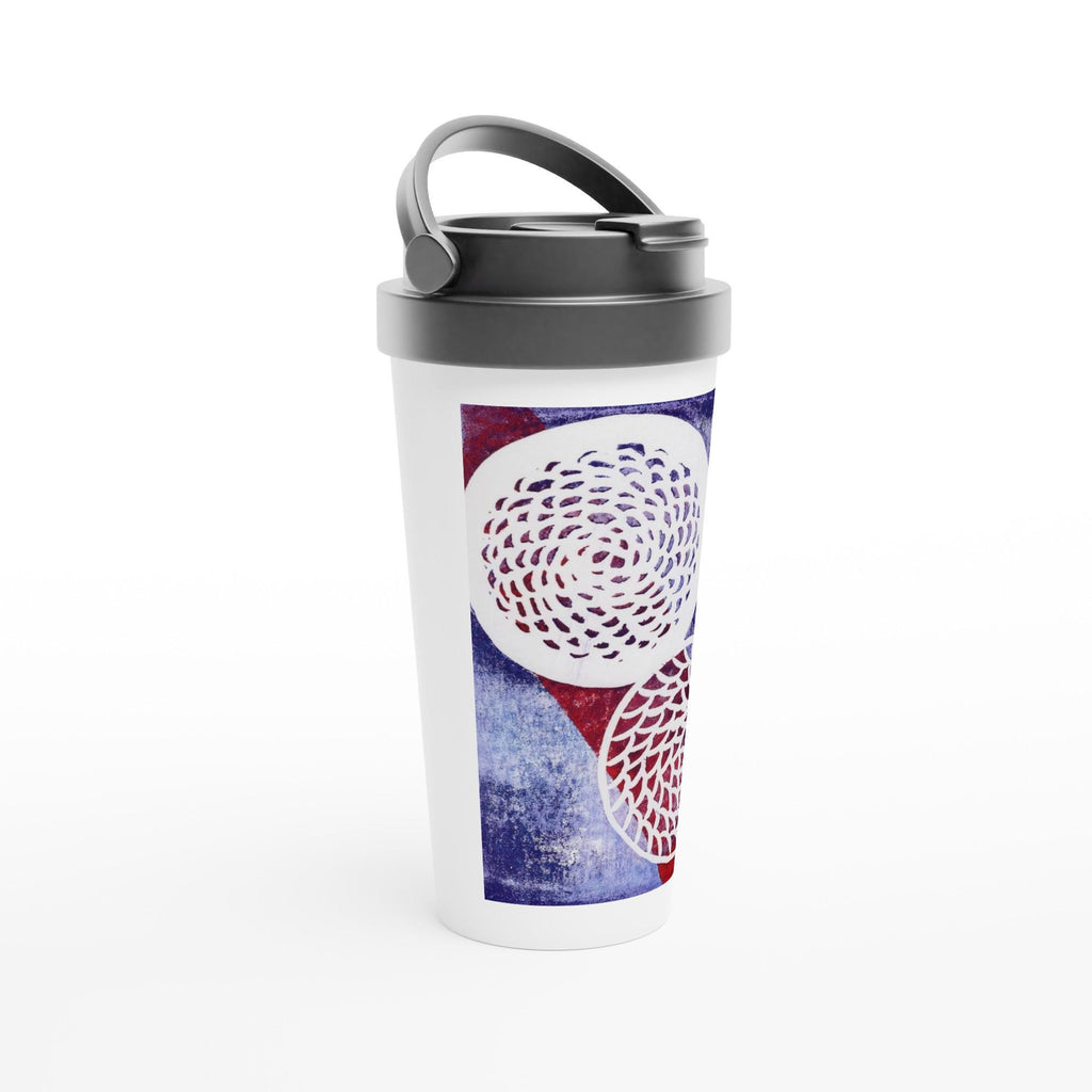 White 15oz Stainless Steel Travel Mug