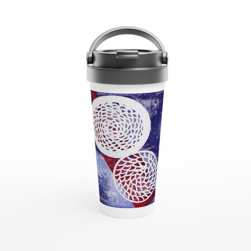 White 15oz Stainless Steel Travel Mug