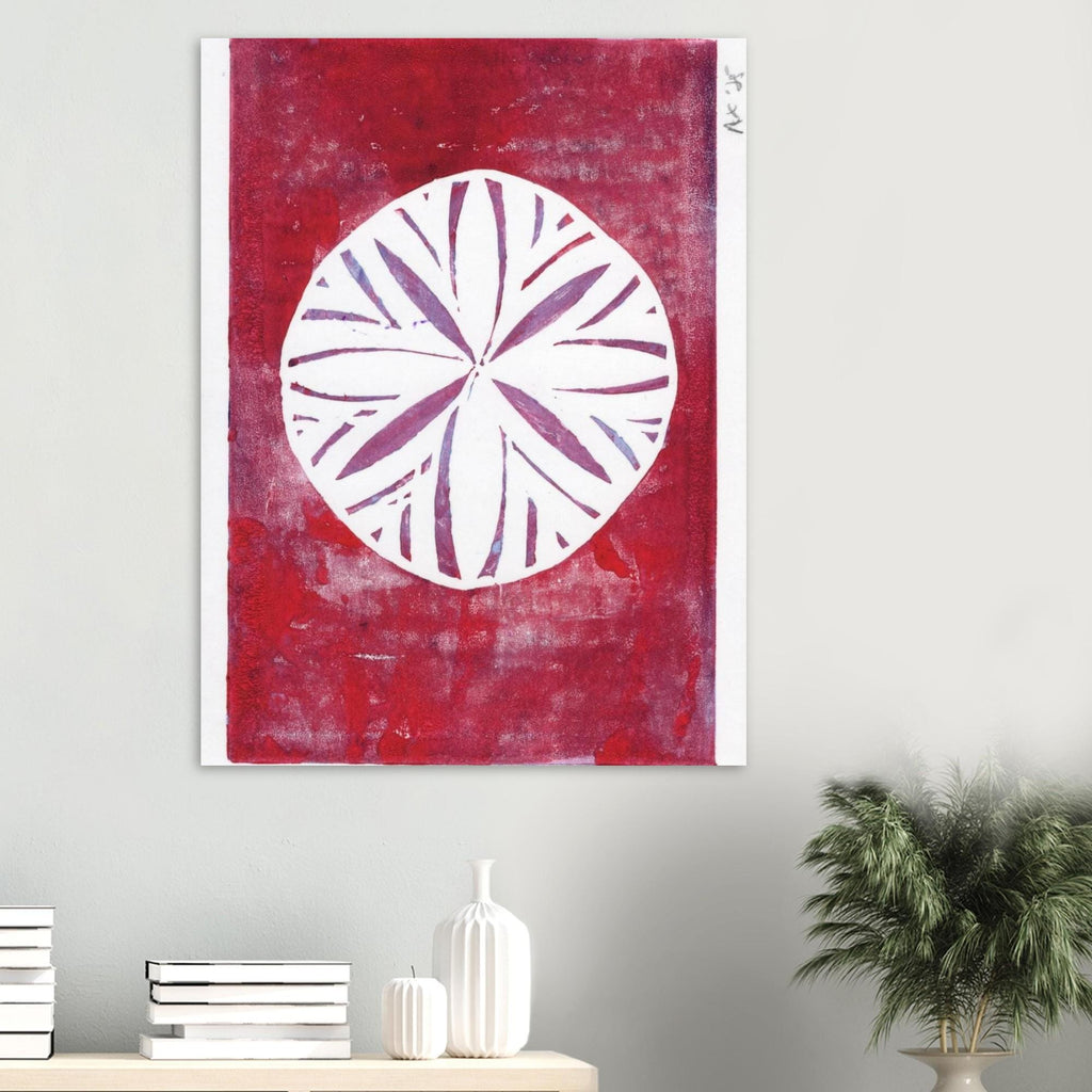Oval Red Medallion