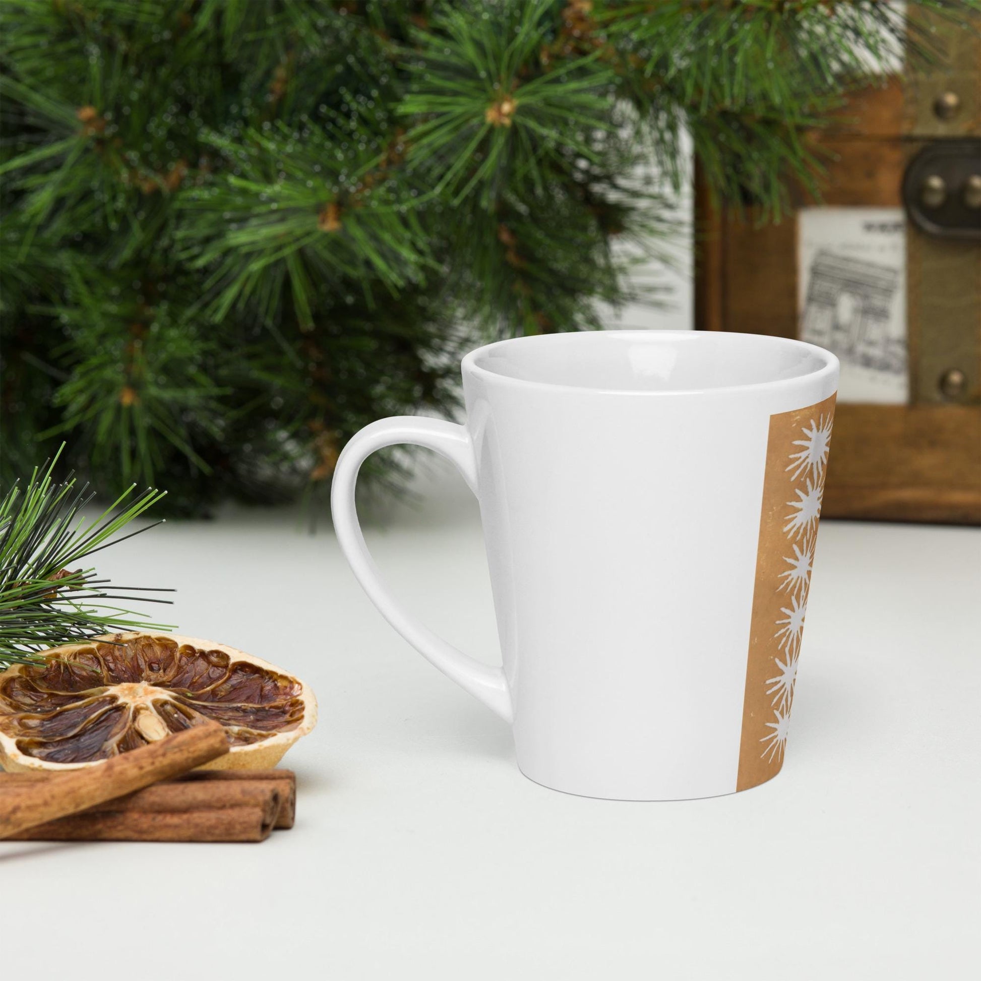 Yellow Royal Stars Latte mug